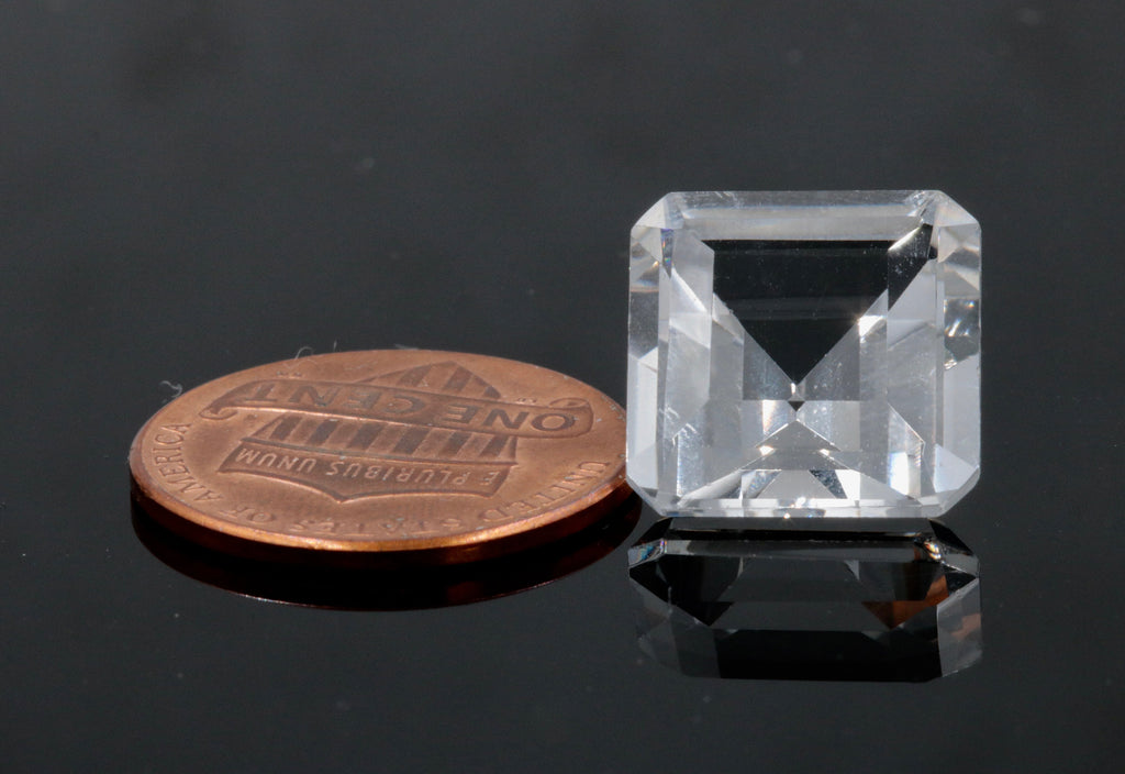 Rock Crystal Square 14mm-Planet Gemstones