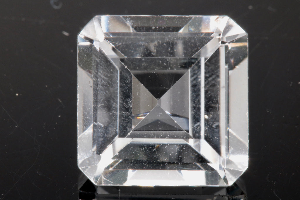 Rock Crystal Square 14mm-Planet Gemstones