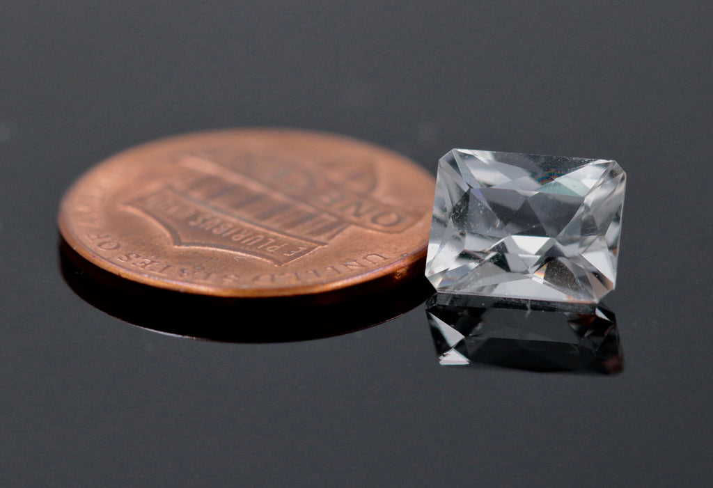 Natural Rock Crystal DIY Jewelry Quartz faceted quartz stone white quartz beads rock crystal Emerald Cut 9x7mm DIY Jewelry Supplies-Planet Gemstones