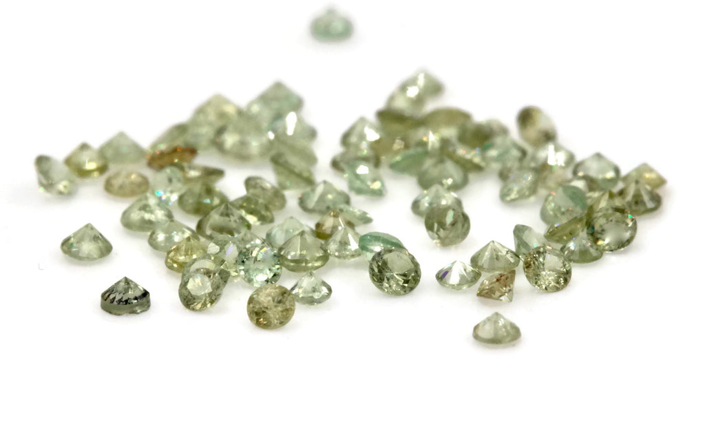 Natural Demantoid Garnet Melee Garnet Demantoid Garnet January Gemstone 1.5mm Round 5PCS SET DIY Jewelry Loose Stone SKU:00111030-Planet Gemstones