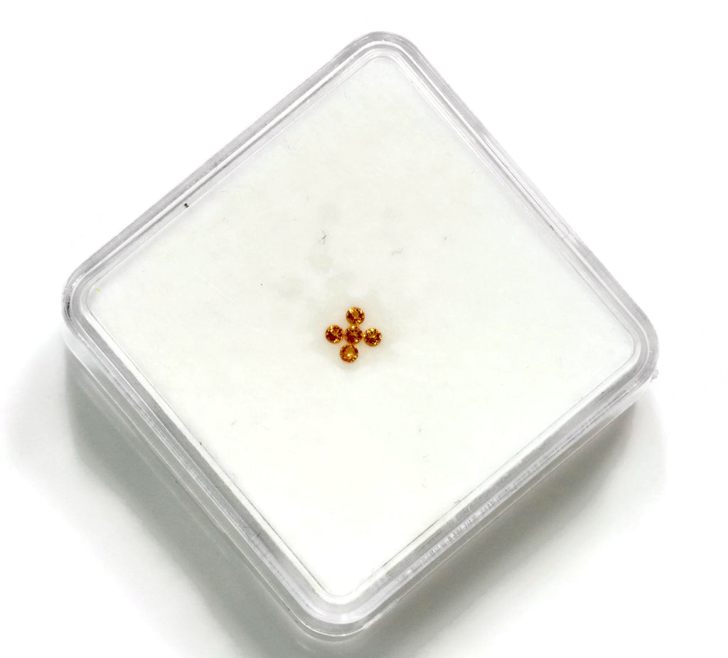Natural Citrine Quartz Melee Citrine DIY Jewelry Supply Citrine Loose Gemstone November Birthstone Golden Citrine Quartz 5PCS 1.50mm 0.07ct-Planet Gemstones