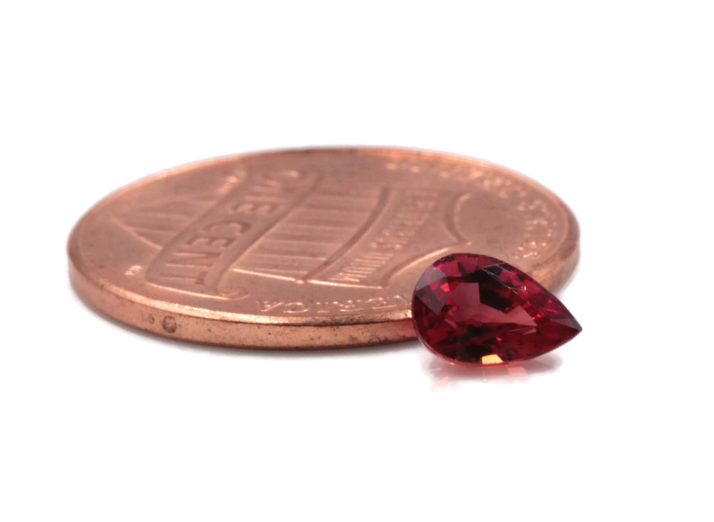 Natural Sapphire Sapphire Gemstone Faceted Sapphire Loose Stone loose sapphire Birthstone Sapphire Red Sapphire Pear shaped 0.45ct 6x4mm-Planet Gemstones