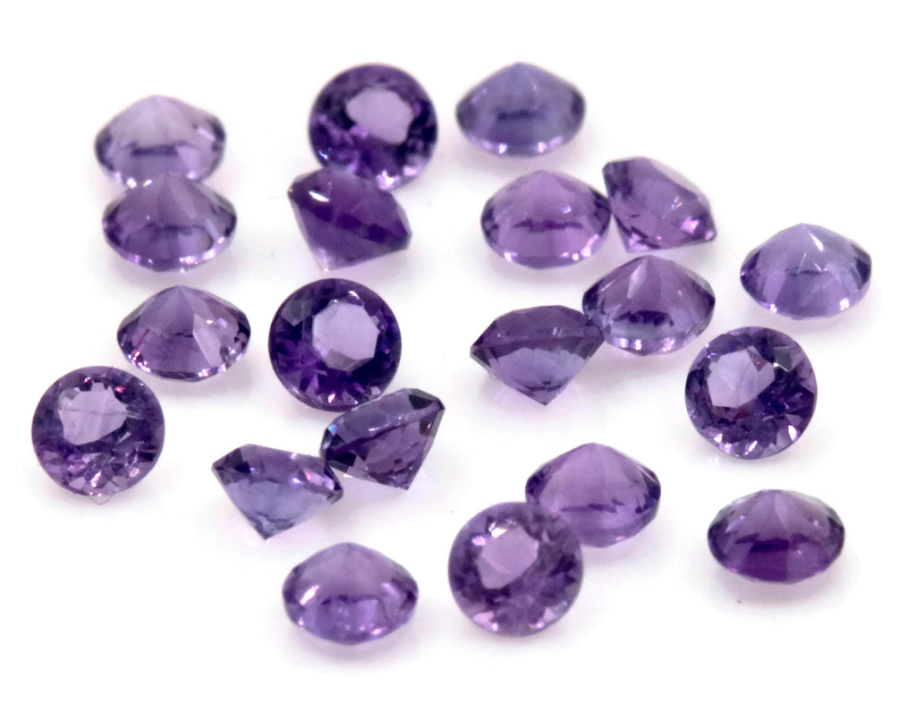 Natural amethyst gemstone Melee amethyst loose stone genuine amethyst stone amethyst loose stone february birthstone 5PCS SET 2.5mm-Planet Gemstones