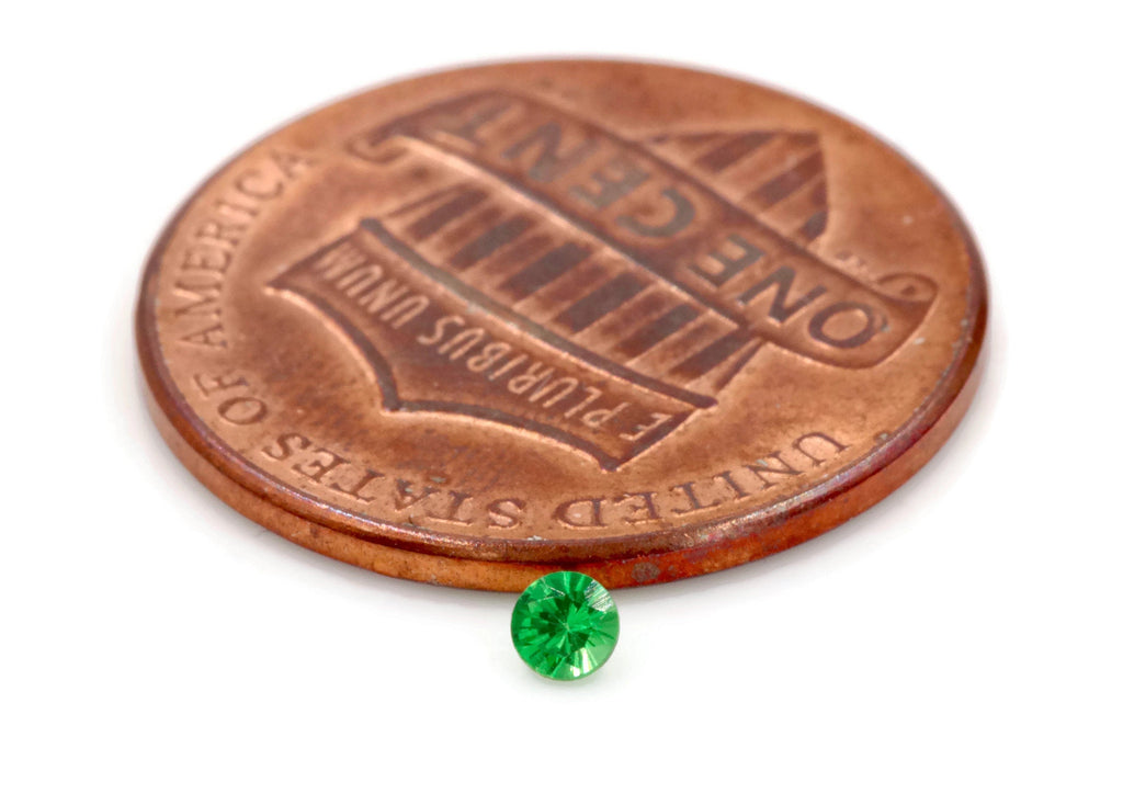 Tsavorite Natural Tsavorite Melee Tsavorite Garnet January Gemstone Green Garnet green Tsavorite 5PCS SET 2mm RD Loose Stone DIY Jewelry-Planet Gemstones