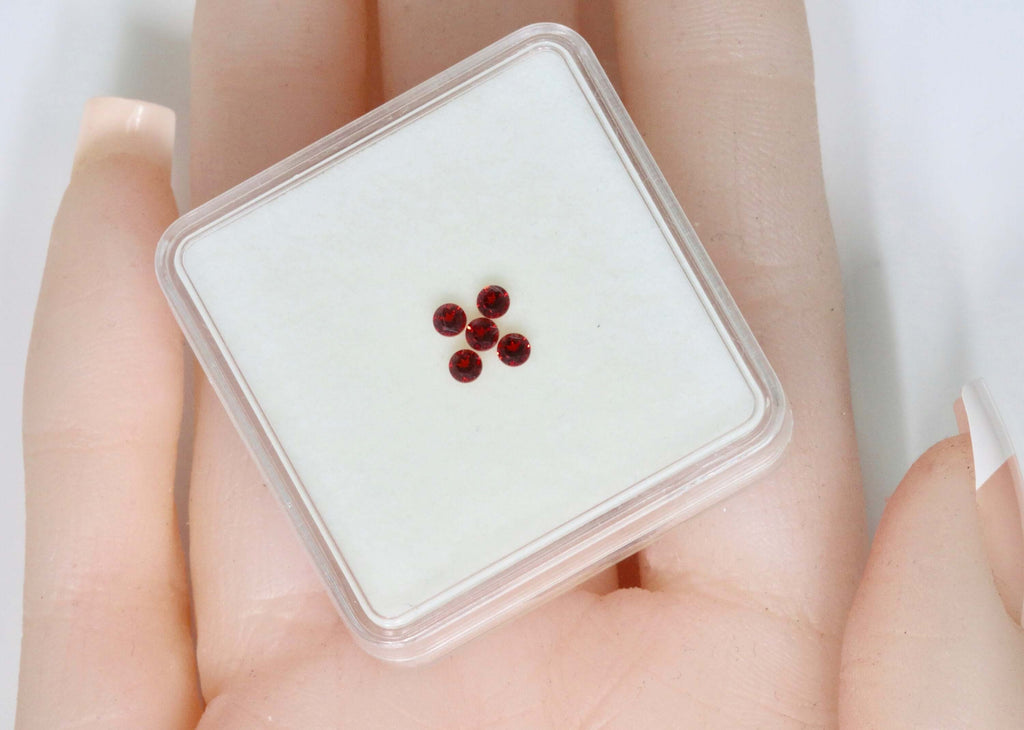 Red Garnet Round 2.5mm-Planet Gemstones