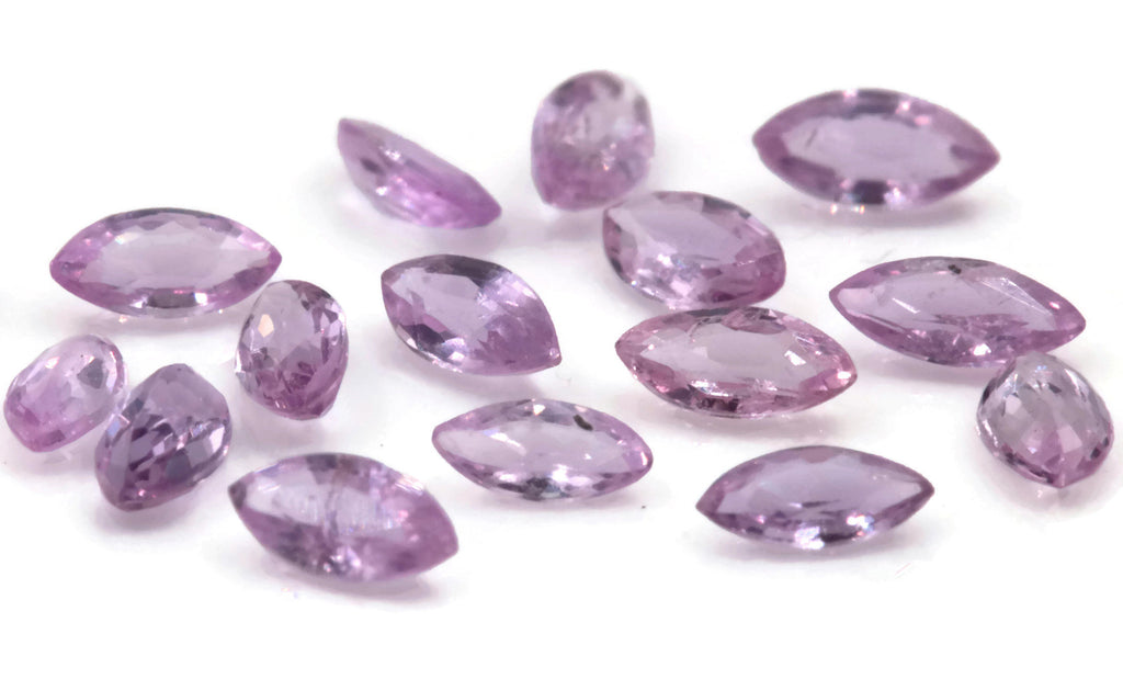 Natural sapphire Pink Sapphire Melee Sapphire Gemstone DIY Jewelry Supply Sapphire loose sapphire DIY Jewelry Supplies 5 PCS 4x2mm 0.42ct-Planet Gemstones