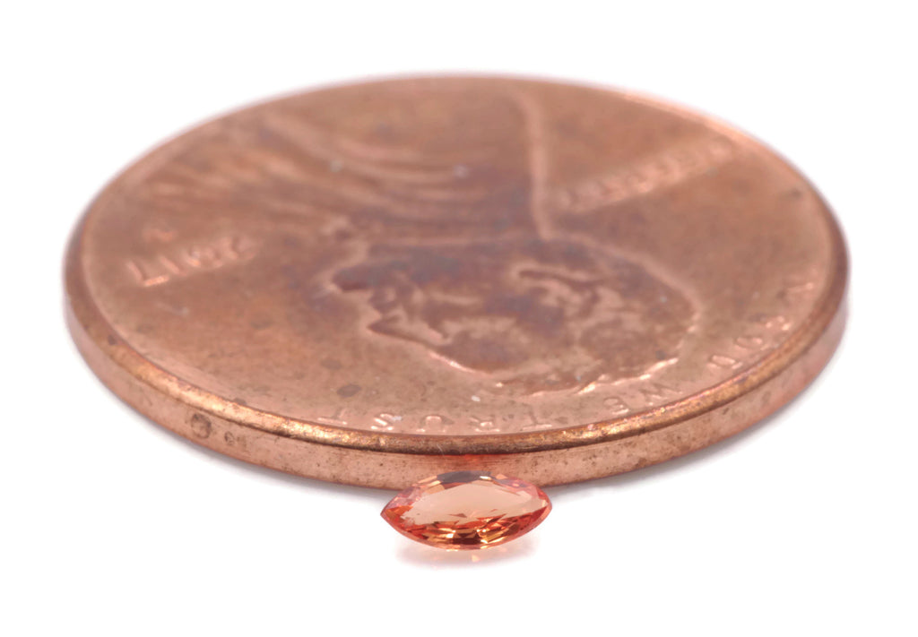 Natural sapphire Orange Sapphire Melee Sapphire Gemstone Faceted Sapphire loose sapphire gift for her DIY Jewelry 5 PCS SET 4x2mm 0.54ct-Planet Gemstones
