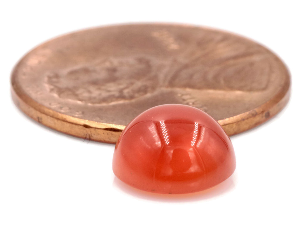 Natural Carnelian Gemstone red orange carnelian gem genuine carnelian Round cabochon, 8mm, 2.30ct DIY Jewelry DIY Jewelry Supplies-Planet Gemstones