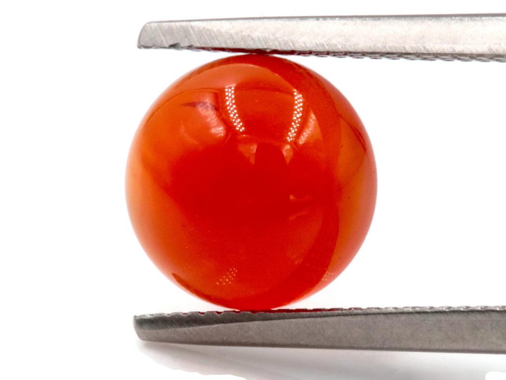 Natural Carnelian Gemstone red orange carnelian gem genuine carnelian Round cabochon, 8mm, 2.30ct DIY Jewelry DIY Jewelry Supplies-Planet Gemstones