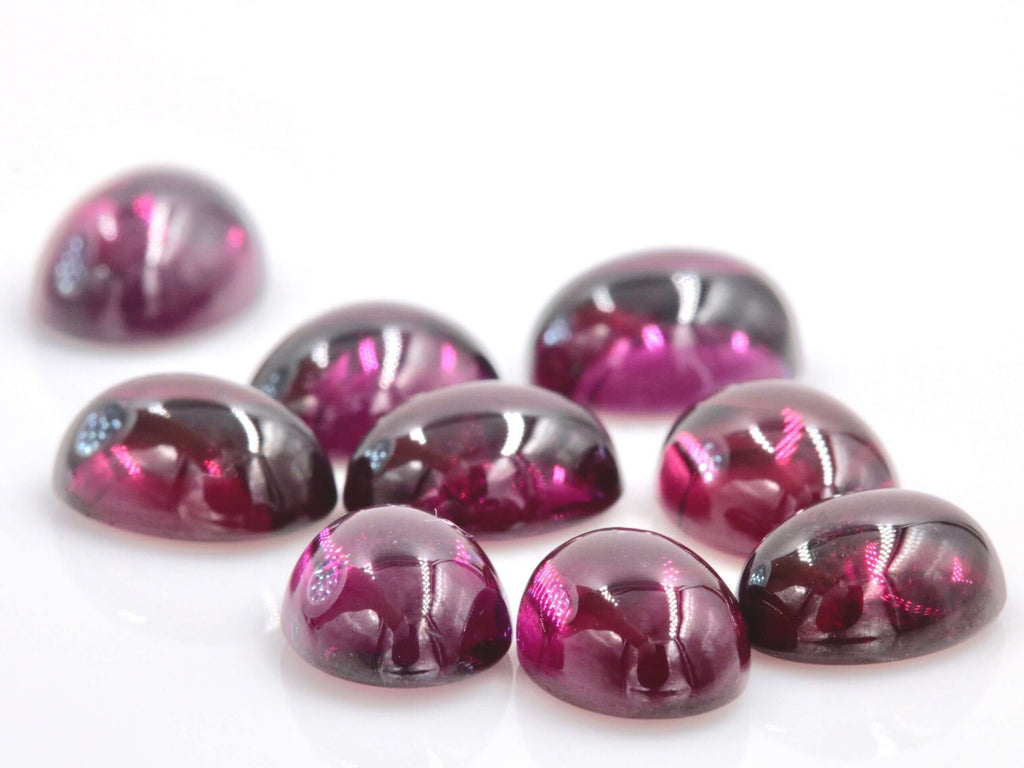 Garnet Natural Garnet Red Garnet January Birthstone Faceted Garnet loose gemstone Mozambique Garnet oval cabochon 8x6mm 1.97ct DIY Jewelry-Planet Gemstones