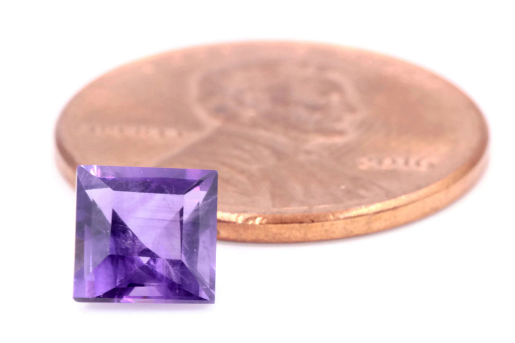 Natural amethyst gemstone faceted amethyst loose stone genuine amethyst stone amethyst loose stone february birthstone 0.98ct 6mm-Planet Gemstones