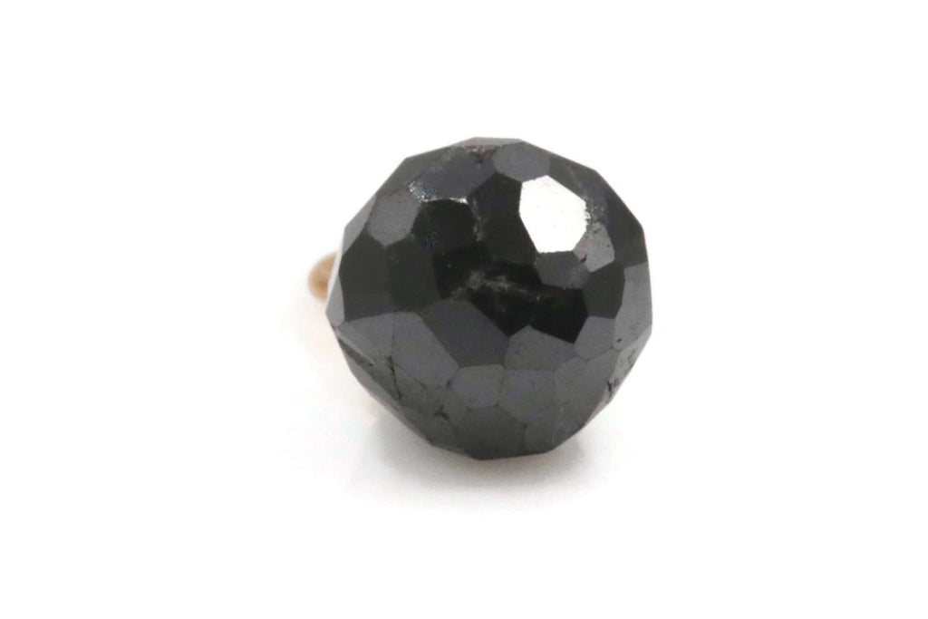 Black Diamond Diamond Briolette Black Diamond Beads Black Diamond Drops Natural Black Diamond For April Beads 18KT YG 4X3MM 0.70CT-Planet Gemstones