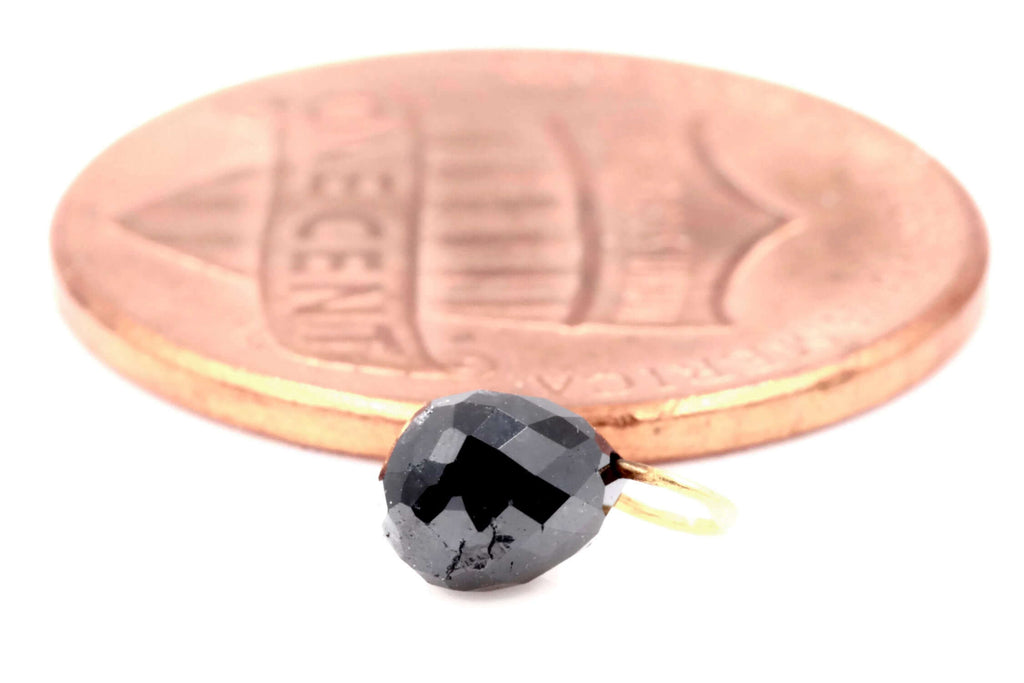 Black Diamond Briolette 4x3mm-Planet Gemstones