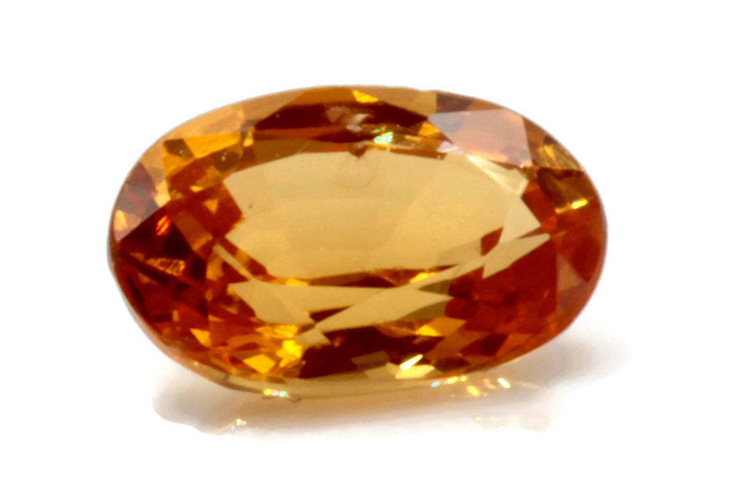 Orange Sapphire Oval 6x4mm-Planet Gemstones