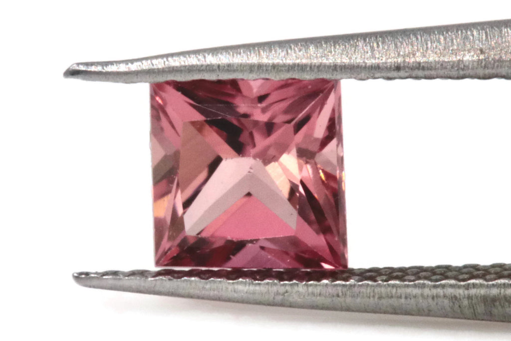 Pink Tourmaline Square 4mm-Tourmaline-Planet Gemstones