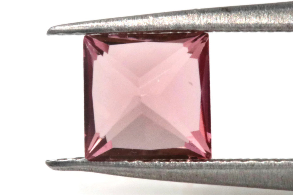 Pink Tourmaline Square 4mm-Tourmaline-Planet Gemstones
