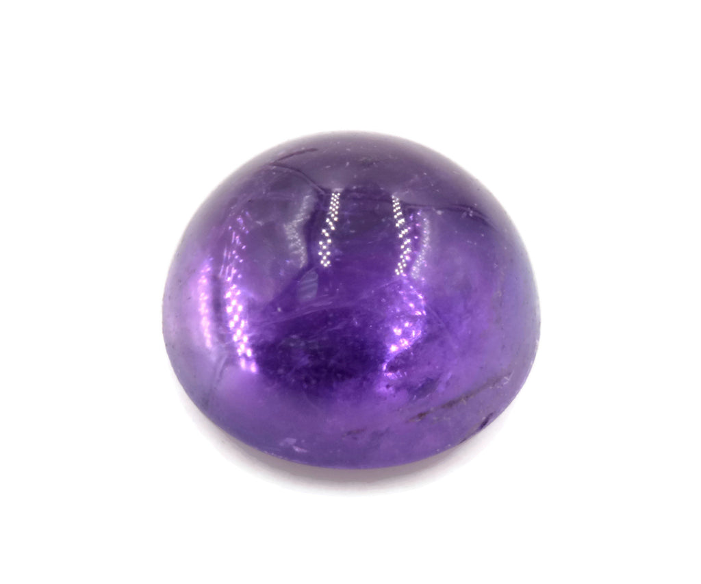 Natural amethyst gemstone amethyst cabochon loose stone genuine amethyst stone loose amethyst amethyst loose stone february stone 7mm 1.42ct-Planet Gemstones