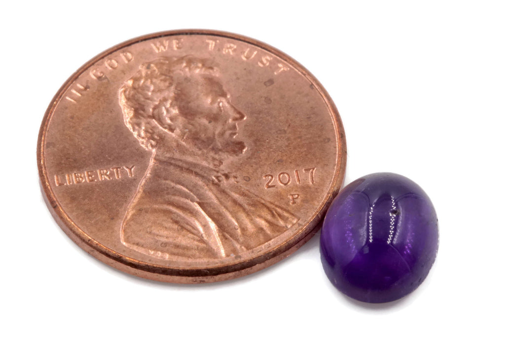 Natural amethyst gemstone amethyst cabochon loose stone genuine amethyst stone loose amethyst amethyst loose stone february birthstone 9x7mm-Planet Gemstones