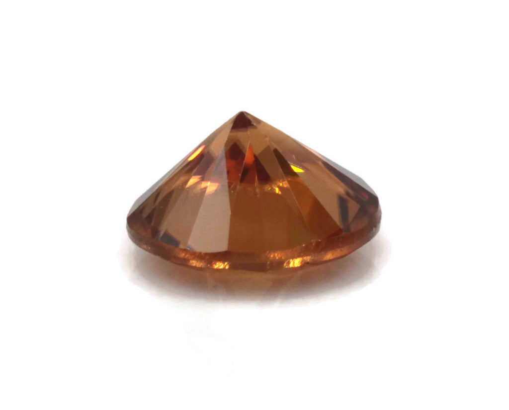 Champagne Zircon Round 6.5mm-Planet Gemstones