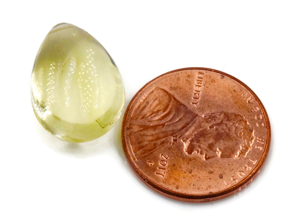 Natural Lemon Quartz Drops 17x12mm 11.60ct 8406 DIY Jewelry Supply DIY Jewelry Supplies DIY Jewelry Supplies-Planet Gemstones