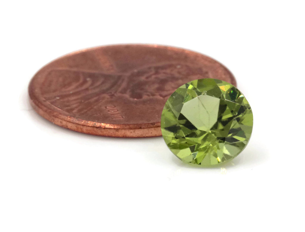 Peridot Natural Peridot Green Peridot Peridot Gemstone August Birthstone DIY Jewelry Supplies Peridot 1 Pc 2.48ct 8mm Gift for Her-Planet Gemstones