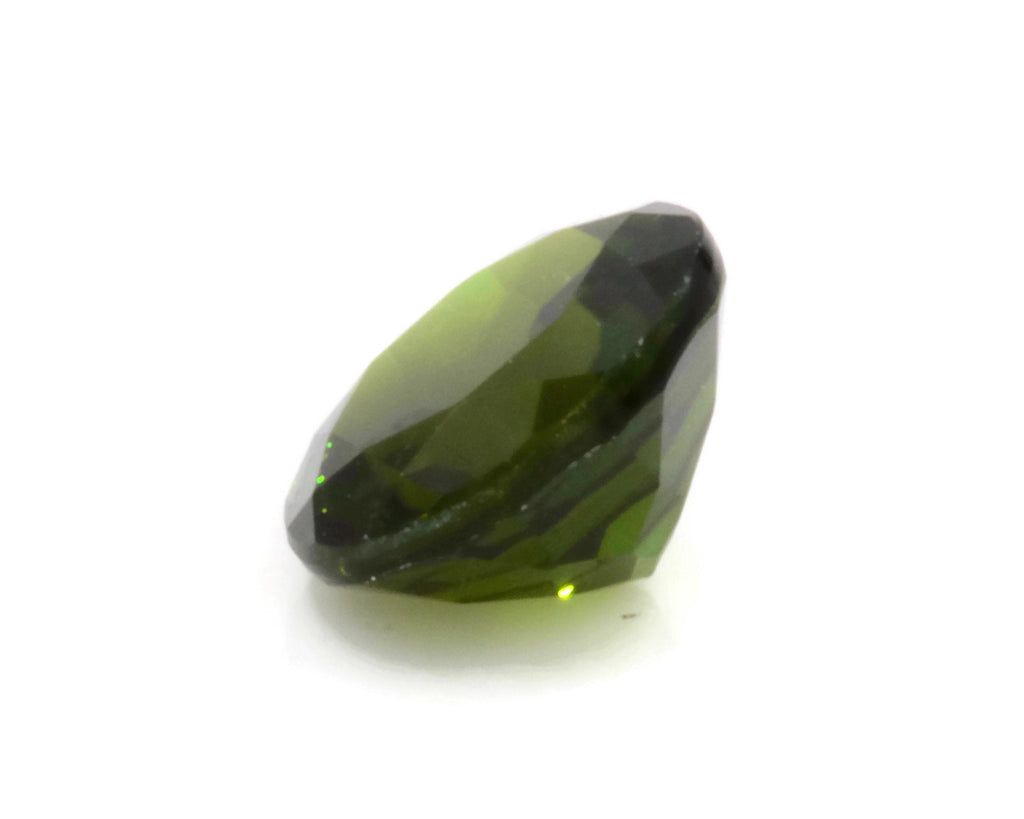 Natural Chrome diopside Green Gemstone Russian diopside Green Diopside DIY jewelry supplies Faceted Chrome diopside 6.5mm 1.15ct-Planet Gemstones