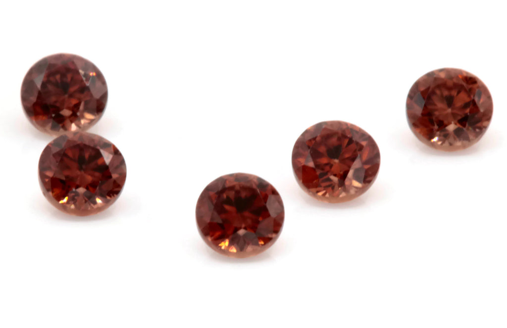 Champagne Zircon Round 3mm-Planet Gemstones