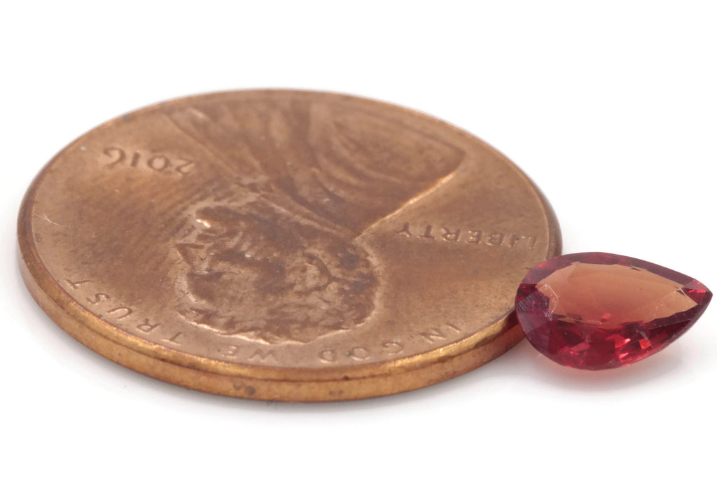 Natural Sapphire Sapphire Gemstone Faceted Sapphire Loose Stone loose sapphire Birthstone Sapphire Red Sapphire Pear shaped 0.65ct 5x7mm-Planet Gemstones
