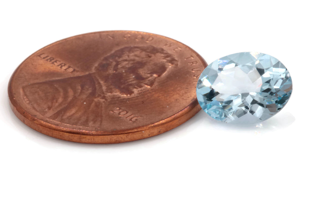 Natural Aquamarine 9x7mm 1.57ct-Aquamarine-Planet Gemstones