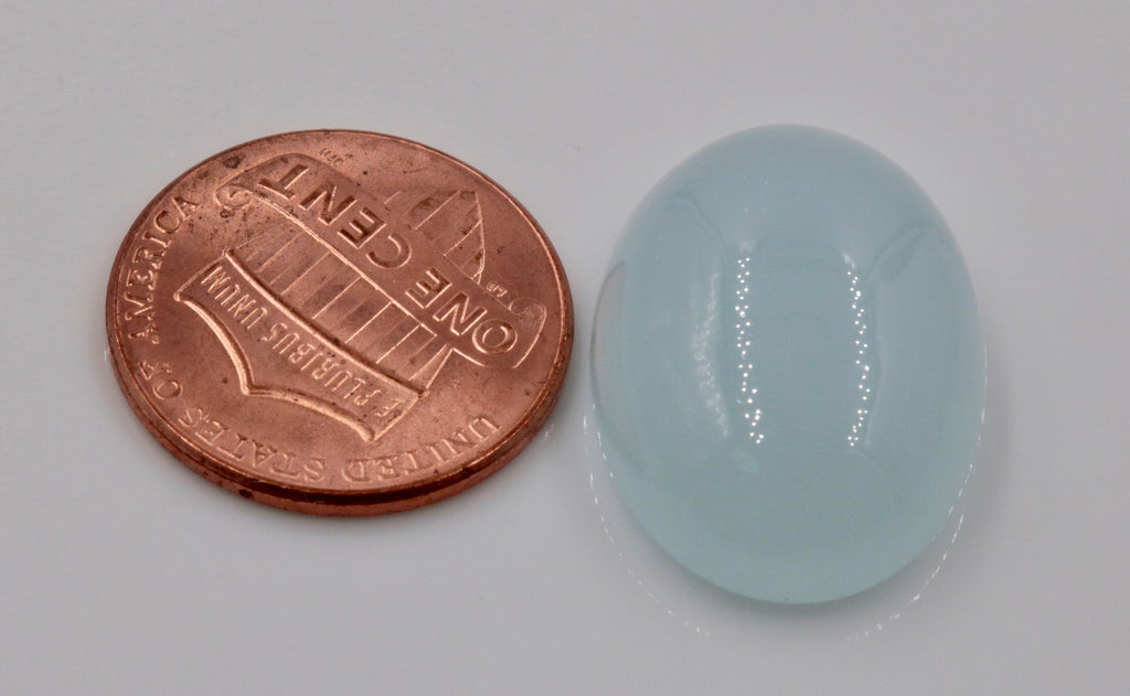Aquamarine cabochon 22x16mm-Aquamarine-Planet Gemstones