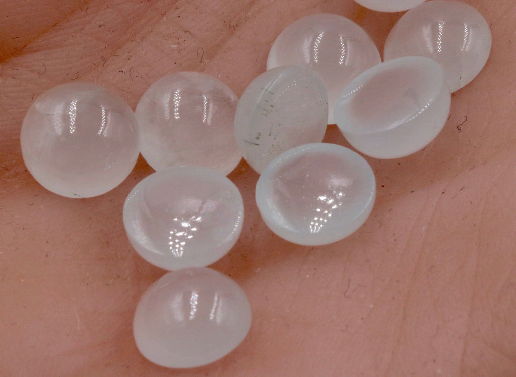 Natural Aquamarine Aquamarine Gemstone Milky Aquamarine march birthstone genuine aquamarine cabochon aquamarine 8mm DIY jewelry supplies-Aquamarine-Planet Gemstones