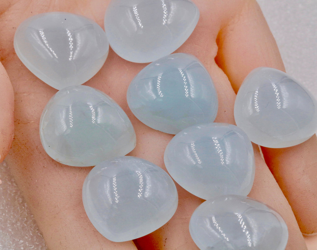 Natural Aquamarine Aquamarine Gemstone Milky Aquamarine march birthstone genuine aquamarine cabochon aquamarine 22mm DIY jewelry supplies-Aquamarine-Planet Gemstones