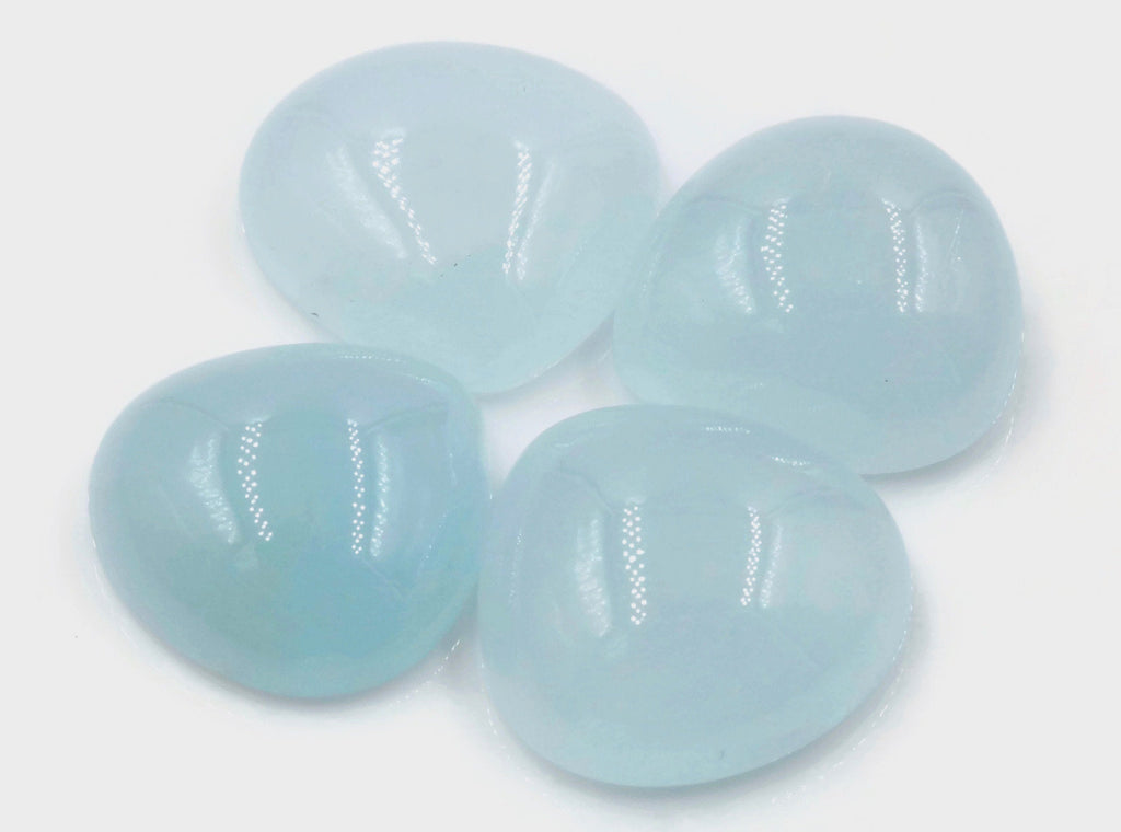 Natural Aquamarine Aquamarine Gemstone Milky Aquamarine march birthstone genuine aquamarine cabochon aquamarine 22mm DIY jewelry supplies-Aquamarine-Planet Gemstones