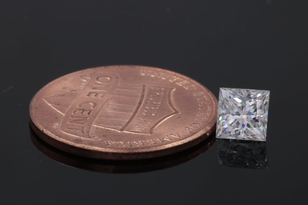 Moissanite Gemstone for wedding ring diamond alternative moissanite jewelry supplies Certify Moissanite Forever one 5mm 0.74ct-Planet Gemstones