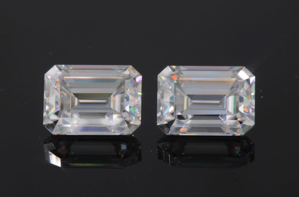 Moissanite Gemstone for wedding ring diamond alternative moissanite DIY jewelry supplies Moissanite Forever one 8x6mm 1.60ct-Planet Gemstones