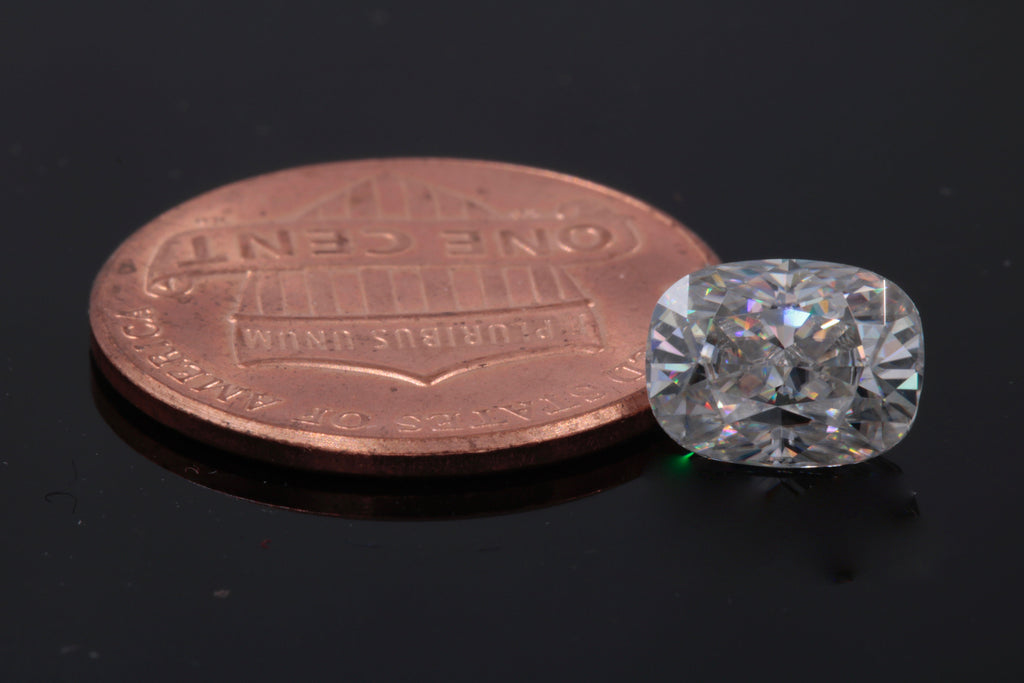 Moissanite Gemstone for wedding ring diamond alternative moissanite DIY jewelry supplies Moissanite Forever one 8x6mm 1.62ct-Planet Gemstones