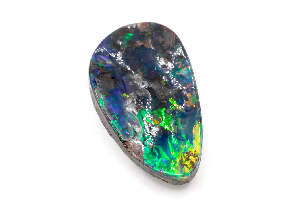 Natural Australian Boulder Opal Genuine Opal Stone Aussie Boulder Opal Stone 6ct DIY Jewelry Supplies-Planet Gemstones