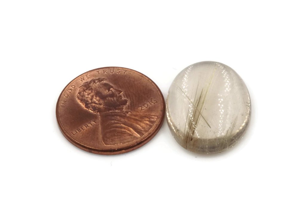 Rutile Quartz Oval 15-25mm-Planet Gemstones
