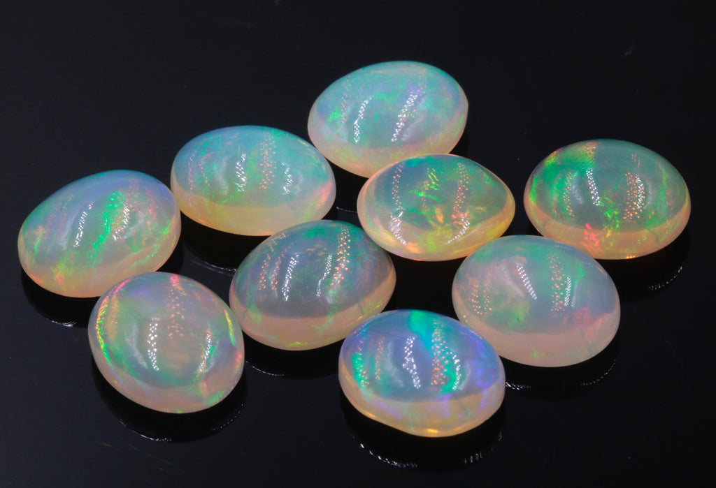 Natural Opal Ethiopian Opal Loose Ethiopian Opal Natural Welo Opal Rainbow Fire Opal Ethiopian Opal Cabochon 2.35ct 9x11mm-Planet Gemstones