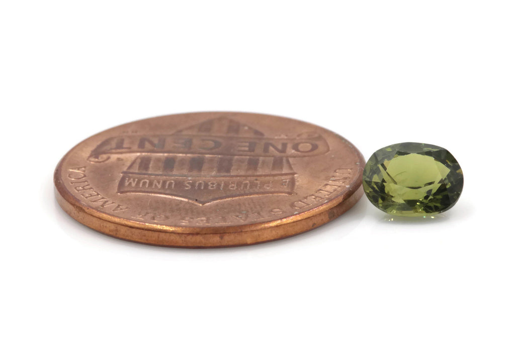 Natural Sapphire Green Sapphire DIY Jewelry Supply Sapphire September birthstone Green Sapphire 0.86ct 5x6mm-Planet Gemstones