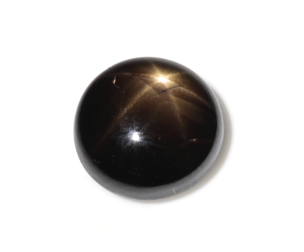 Natural Sapphire Star Sapphire Black Star Sapphire September Birthstone Golden Star Sapphire DIY Jewelry RD 4.3ct 9mm-Planet Gemstones