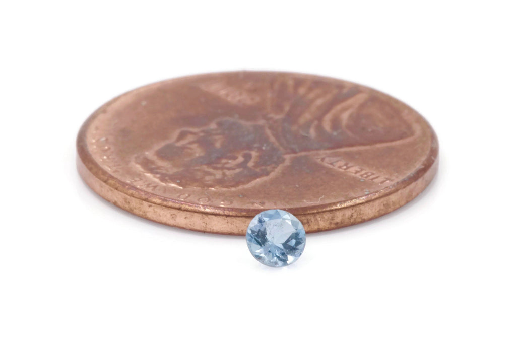 Natural Aquamarine RD shape 5PCS SET 3mm, 0.49ct-Aquamarine-Planet Gemstones