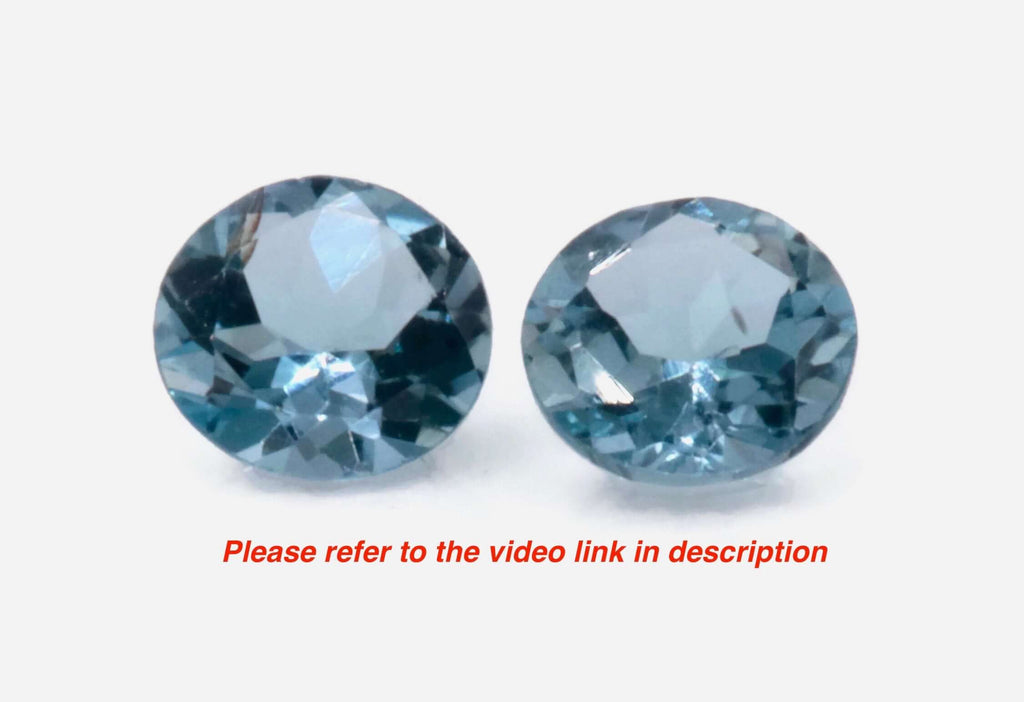 Aquamarine Natural Aquamarine RD shape 2PCS SET 3.5mm, 0.28ct-Aquamarine-Planet Gemstones