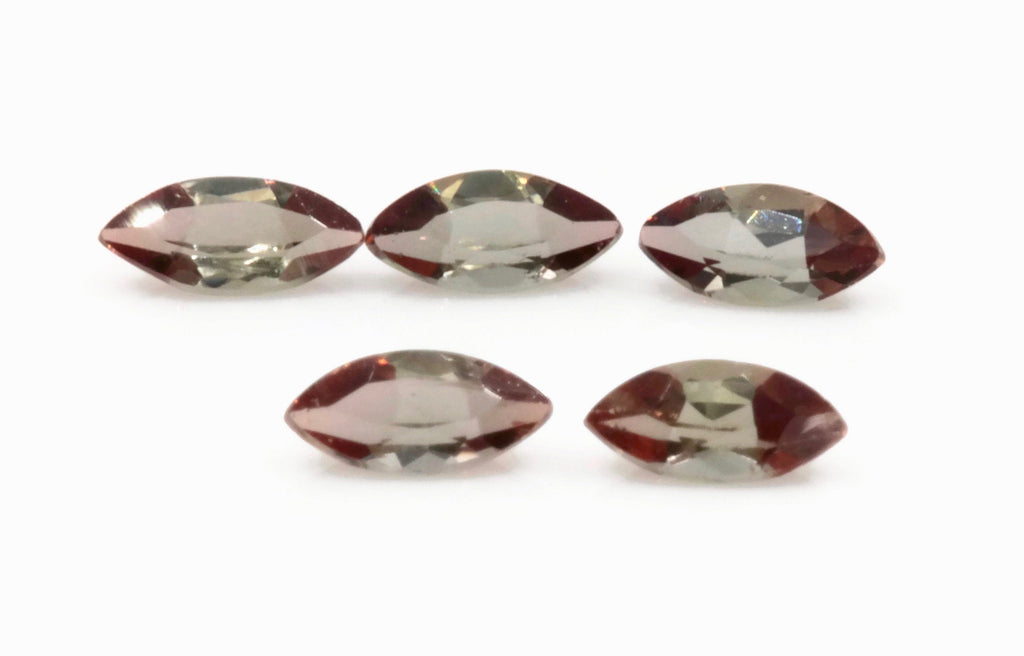 Natural Andalusite Andalusite Gemstone Genuine Andalusite Poor Man Alexandrite Faceted Andalusite DIY ANDALUSITE 5PCS SEST 5x2.5mm 0.75ct-Planet Gemstones