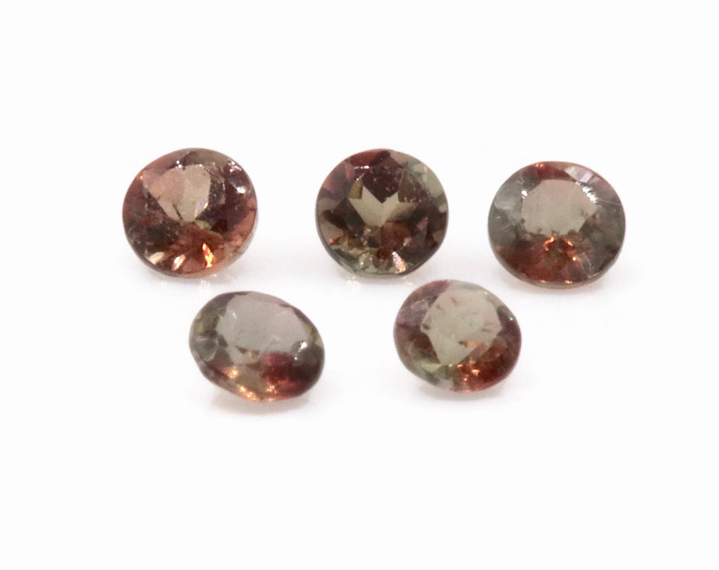 Natural Andalusite Andalusite Gemstone Genuine Andalusite Poor Man Alexandrite Faceted Andalusite DIY ANDALUSITE 5PCS SET 2.5mm 0.45ct-Planet Gemstones