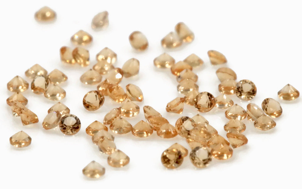 Natural Citrine Quartz Melee Citrine DIY Jewelry Supply Citrine Loose Gemstone November Birthstone Golden Citrine Quartz 5PCS 1.50mm 0.07ct-Planet Gemstones