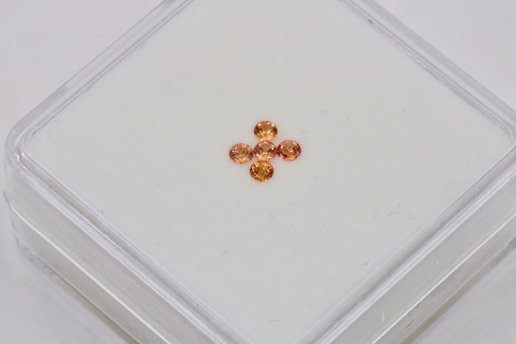 Orange Sapphire Round 2mm-Planet Gemstones