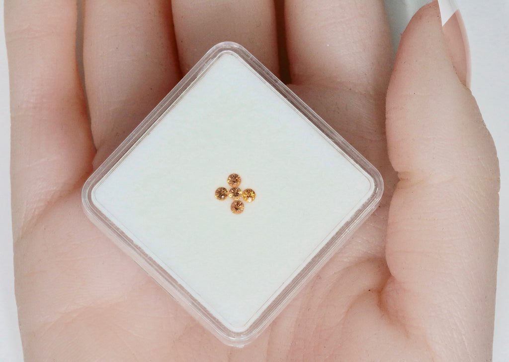 Orange Sapphire Round 2mm-Planet Gemstones