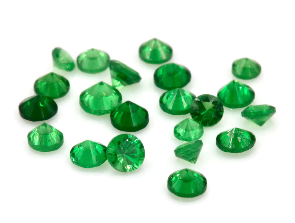 Tsavorite Natural Tsavorite Melee Tsavorite Garnet January Gemstone Green Garnet green Tsavorite 5PCS SET 2mm RD Loose Stone DIY Jewelry-Planet Gemstones