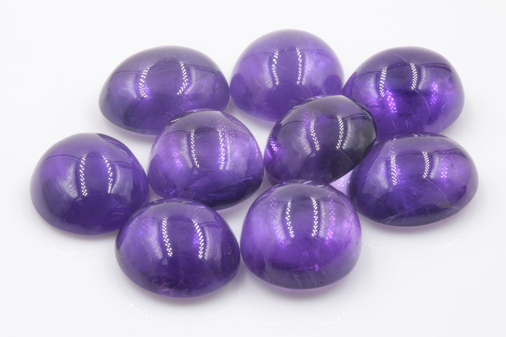 Natural amethyst gemstone amethyst cabochon loose stone genuine amethyst stone loose amethyst amethyst loose stone 14x12mm 7.57ct-Planet Gemstones